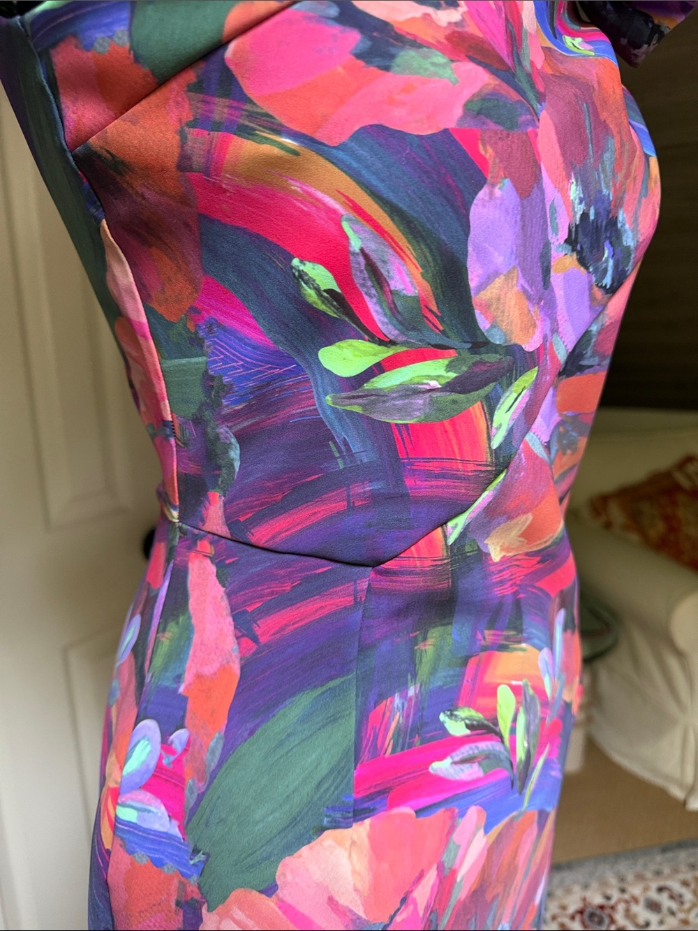 Chiara Boni One Shoulder Floral Dress - Multicolor - Picture 15 of 16